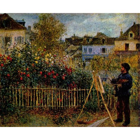 Renoir Pierre Auguste Monet Painting In His Garden At Argenteuil 12