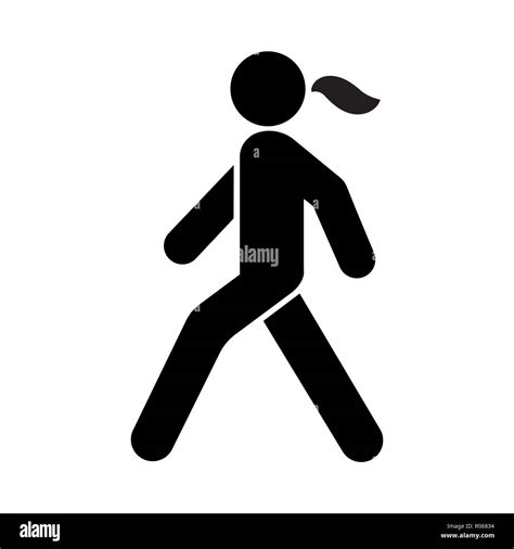 Walking Woman Vector Icon People Walk Sign Stock Vector Image And Art