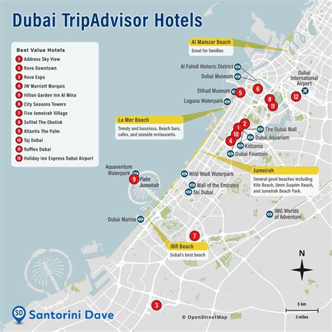 Dubai Hotel Map