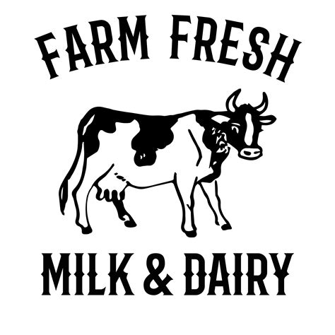 Farm Fresh Milk And Dairy Svg Cutting File