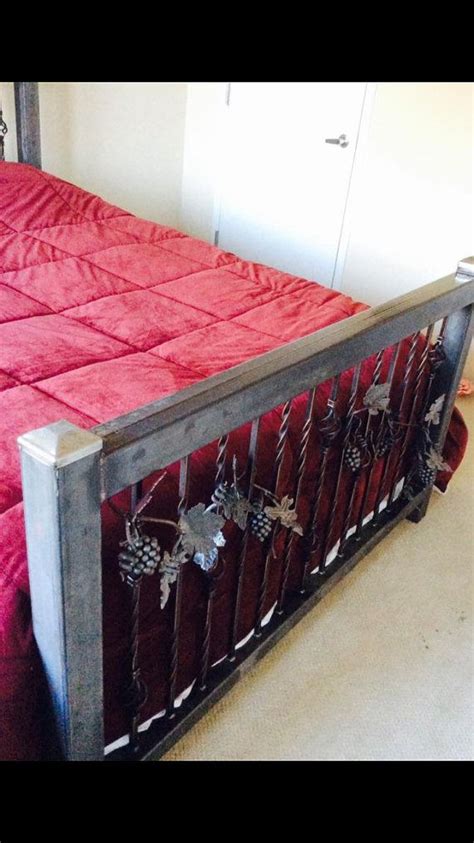 Custom Steel Bed Frame Etsy Steel Bed Frame Steel Bed Bed Frame