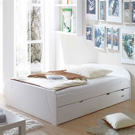 Wie wäre es mit schubladen unter dem bett? Bett Occitan in Weiß mit Schubladen | Wohnen.de