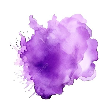 Watercolor Purple Stain Watercolor Stain Brush Png Transparent Image