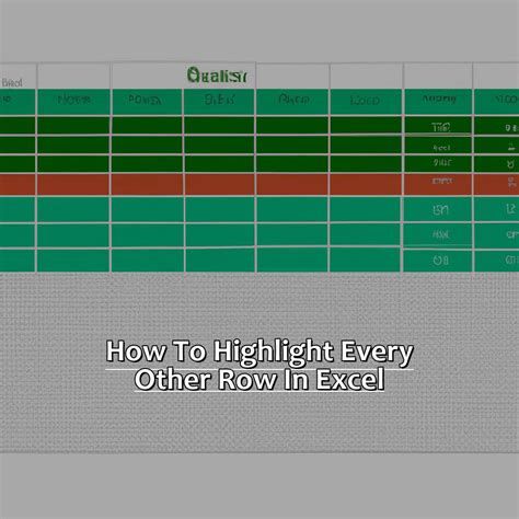 How To Highlight Every Other Row In Excel Pixelated Works