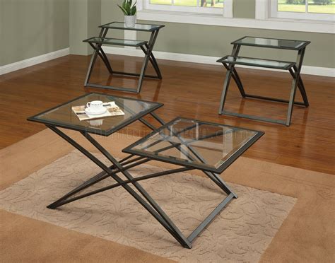 The rich espresso color is classic and easy to match with any existing decor and furnishings. Glass Top & Gold Tone Metal Base Modern 3Pc Coffee Table Set