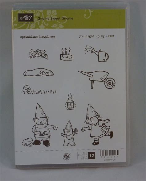 Amazon Com Stampin Up Gnome Sweet Gnome Set Of Decorative Rubber Stamps Retired Arts