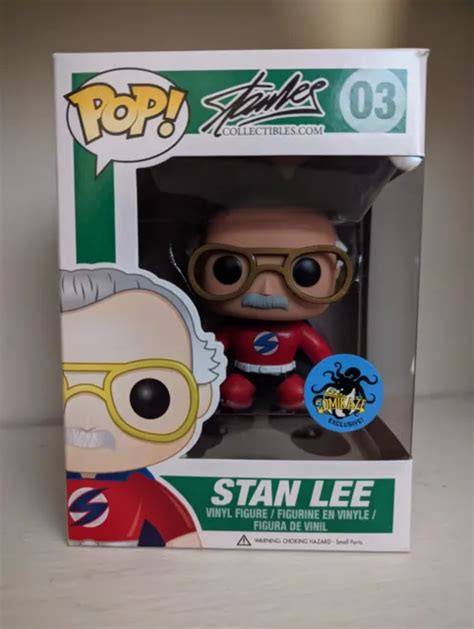 Funko Pop Stan Lee 03 Red Superhero Comikaze Exclusive W