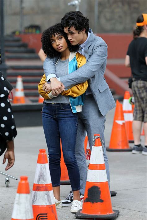 Yara Shahidi and Charles Melton - Filming 'The Sun Is Also ...