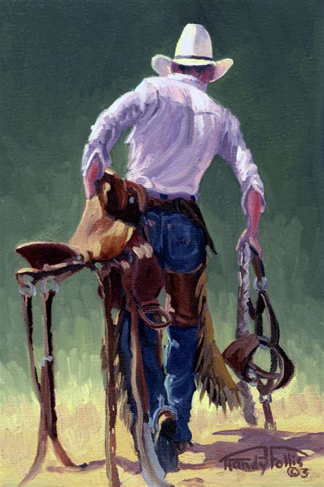 Saddle Bronc Rider Painting By Randy Follis