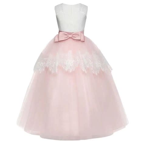 Childrens Kids Girl Bowknot Princess Formal Gown Party Sleeveless Tutu