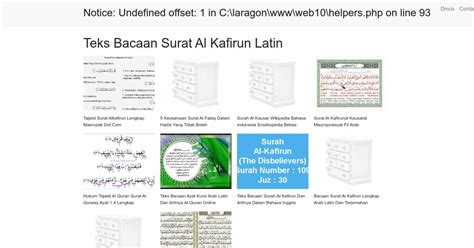 Teks Bacaan Surat Al Kafirun Latin