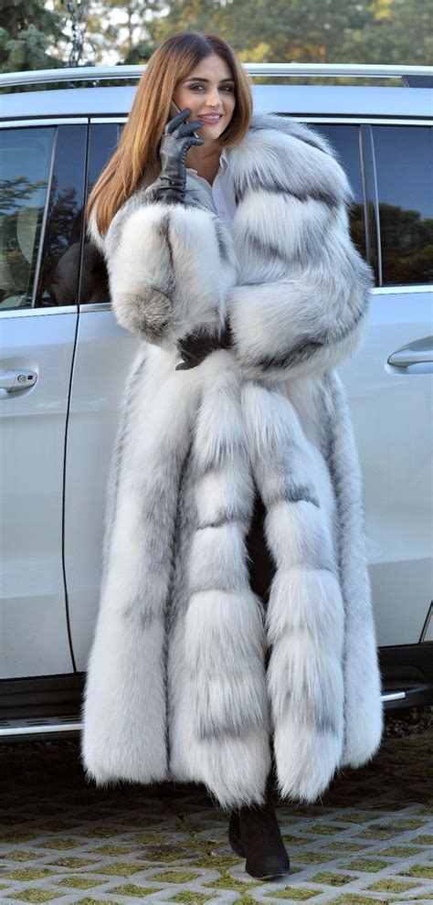 2017 Arctic Royal Fox Long Fur Coat Hood Class Chinchilla Sable Mink