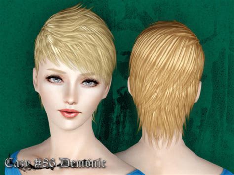 Jagged Peaks Hairstyle Demonic By Cazy Sims 3 Hairs