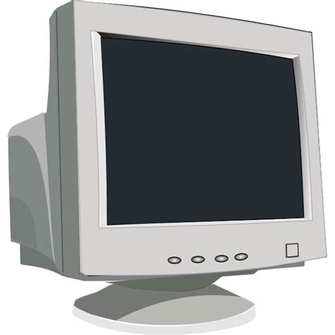 Vector Graphics An Old Crt Computer Monitor Free Svg