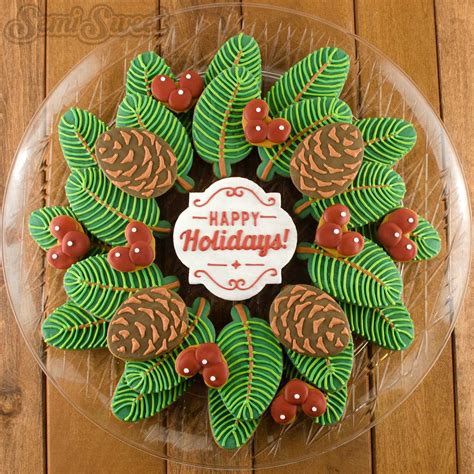 Remove half of dough from mixing bowl; How to Make a Pine Wreath Cookie Platter | Semi Sweet ...