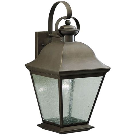Kichler 19 12 Inch Outdoor Wall Light With Clear Seeded Glass 9709oz
