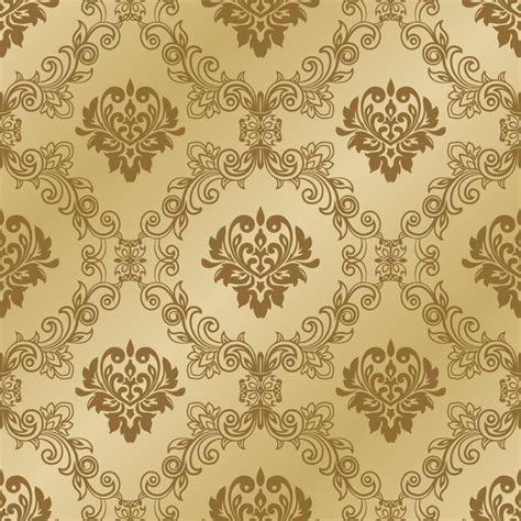 Gold Seamless Wallpaper Pattern Vector Free Download