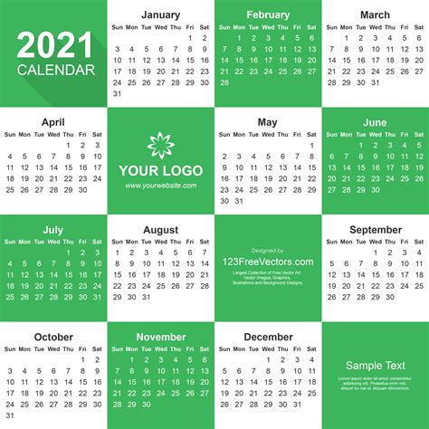 Free Editable Calendar 2021