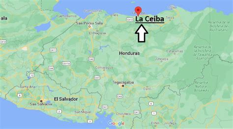 Abajo Foto Quejar Mapa De La Ceiba Honduras Rociar Trampolín De Acuerdo A