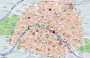 Map of Paris tourist attractions, sightseeing & tourist tour