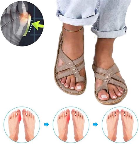 Wygwlg Bunion Sandals For Women Comfy Ladys Big Toe Bone Orthopedic