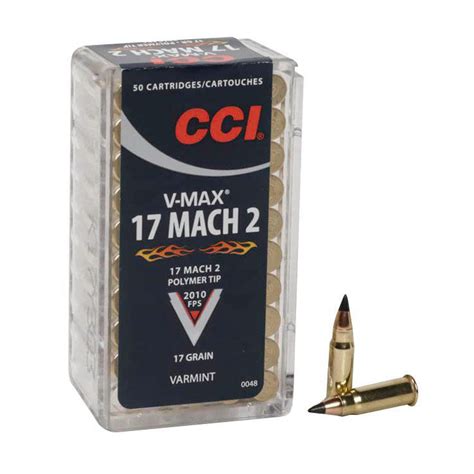 Cci Varmint 17 Mach 2 17gr V Max Rimfire Ammo 50 Rounds Sportsmans