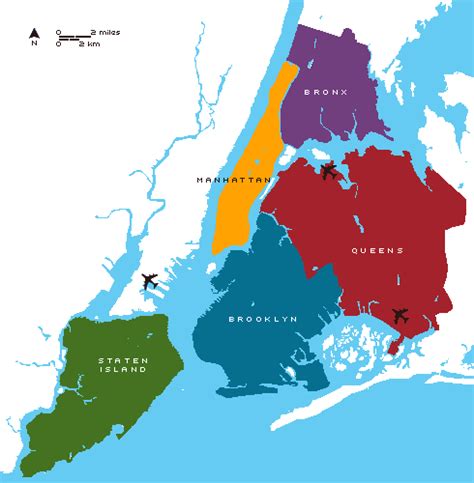 Map Of Districts That Make Up Nyc New York Travel Nyc New York
