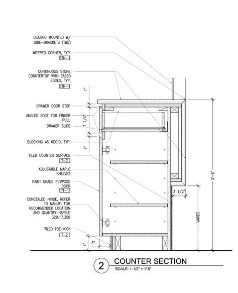 Kitchen Cabinet Section Detail Drawing Ruthwilhoite