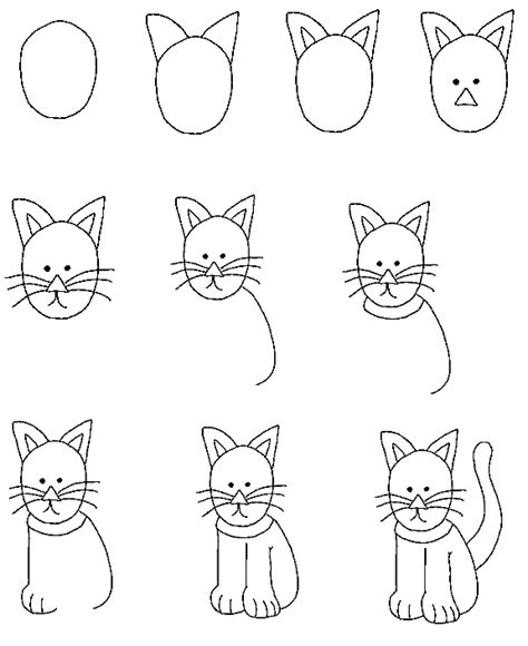 Como Desenhar Um Gato Passo A Passo Fácil Para Crianças