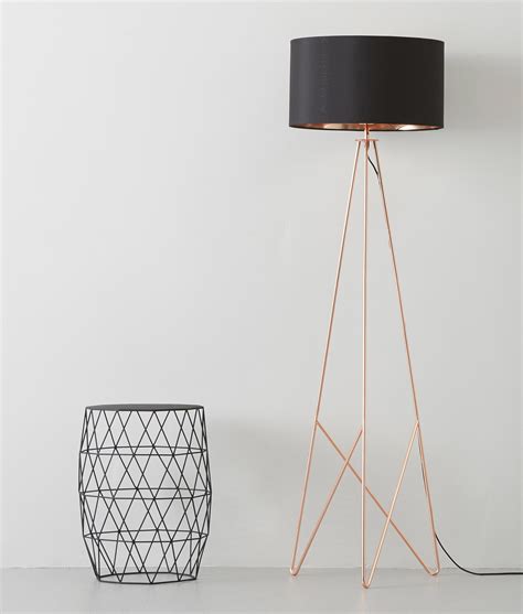 Black And Copper Tripod Floor Lamp Deck Storage Box Ideas