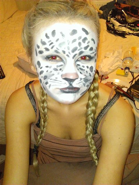 Simple Snow Leopard Face Paint Schminken