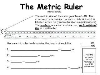 They look at meters, centimeters and millimeters. PPT - How to read a ruler. PowerPoint Presentation - ID:5914555