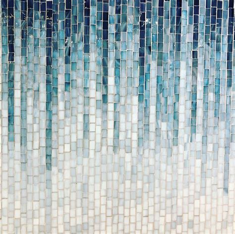 Artistictile Blue Mosaic Tile Glass Tile Ombre Tile