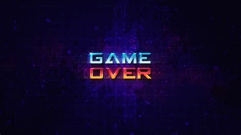 2560x1440 Game Over Typography Art 4k 1440p Resolution Hd