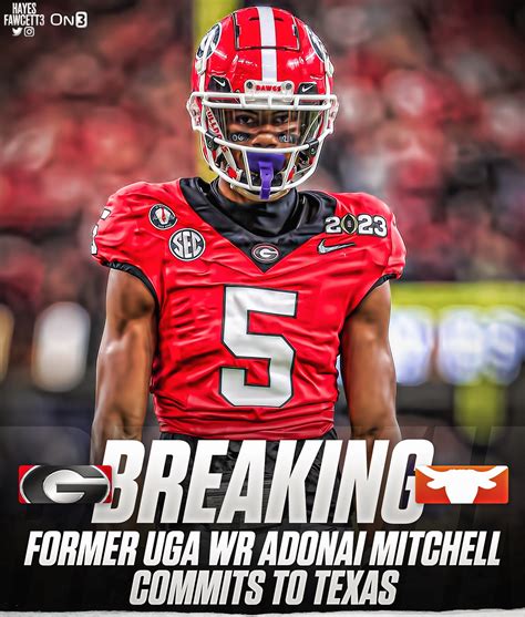 Hayes Fawcett On Twitter BREAKING Former Georgia WR Adonai Mitchell