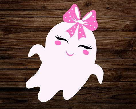 Cute Halloween Ghost Svg For Girls Pretty Spook Svg Cut Etsy