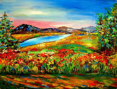 How To Paint Twilight Landscape Impressionist Style Acrylic On Board By