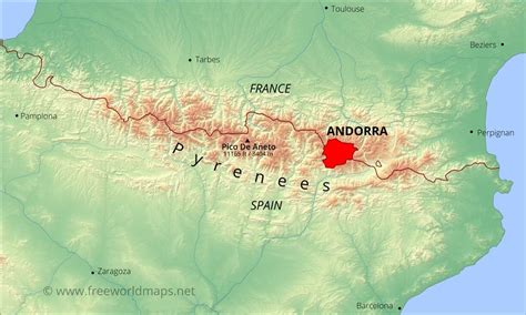 Andorra Physical Map
