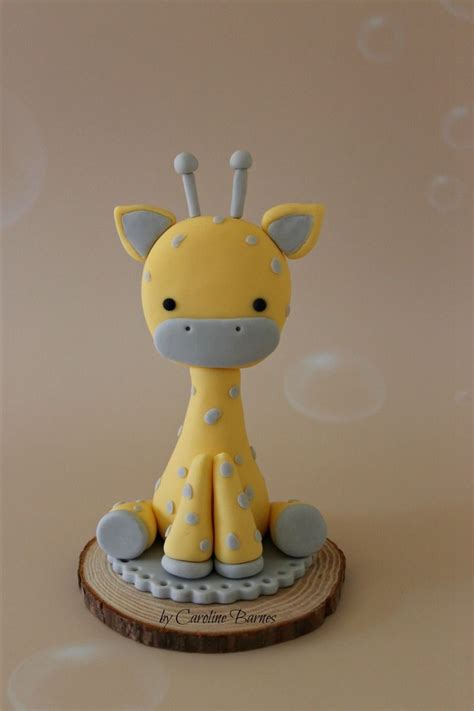 Fondant Giraffe Baby Shower Cake Topper Love Cake Create Fondant
