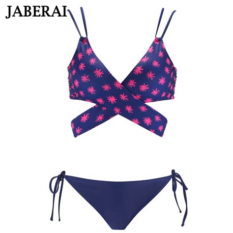 jaberai sexy brazilian bikini set 2019 new women vintage swimsuit criss cross bikini padded