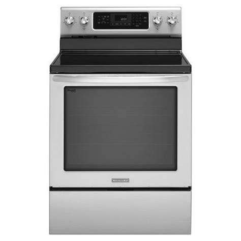 Kitchenaid Kers202bss 30 Electric Smooth Top Range 62 Cuft Self
