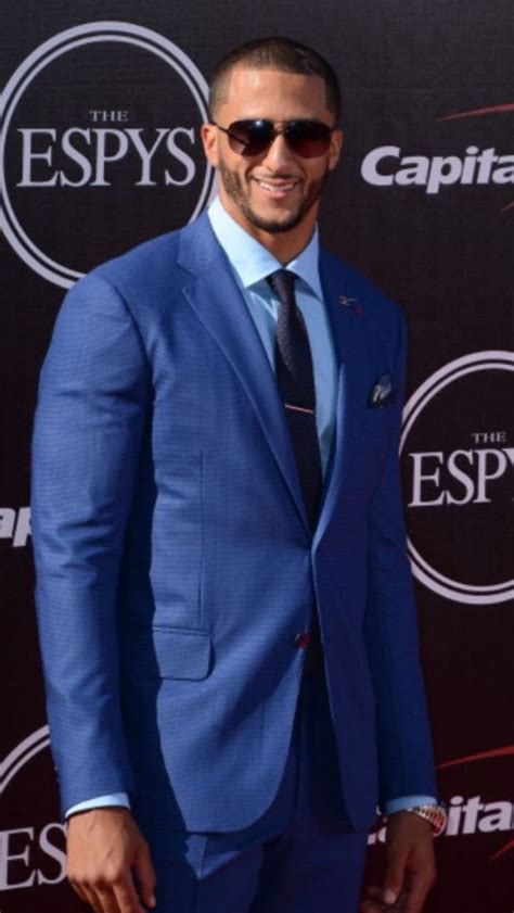 colin kaepernick espys 2014 gq fashion blue suit suits