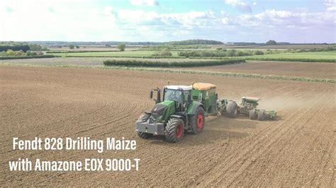Holdingham Biogas Drilling Maize With Fendt 828 And Amazone Eox 9000 T