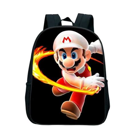 12 Inch Mario School Bag Children Cartoon Anime Backpack Kids Mario