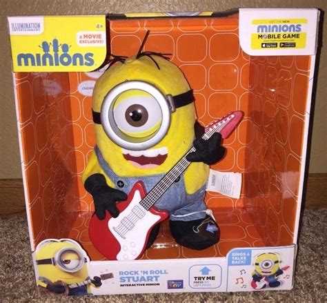 Despicable Me Minions Rock N Roll Stuart Figure Sings And Talks Back Guitar Toy 1968936842