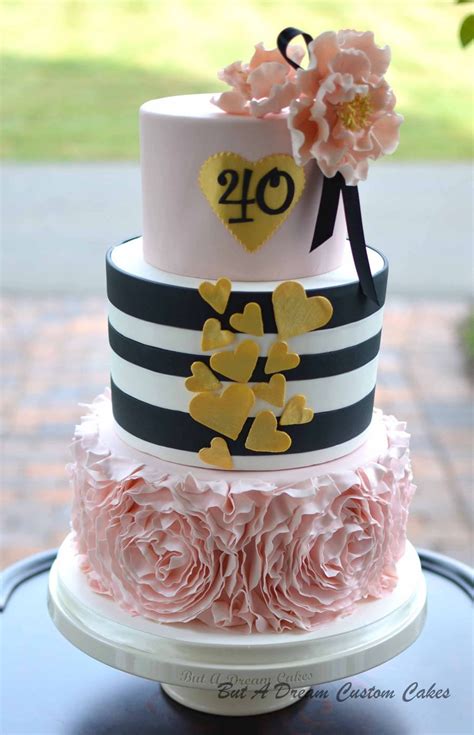 Get creative with 40th birthday party ideas for women, such as a floating ice cream station with a variety of flavors and carbonated offerings. 40Th Birthday Cake - CakeCentral.com