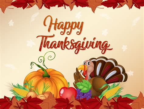 Happy Thanksgiving Card Template 420032 Vector Art At Vecteezy