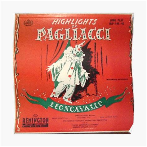 Pagliacci Sad Clown Opera Lp Poster For Sale By Vintaged Redbubble
