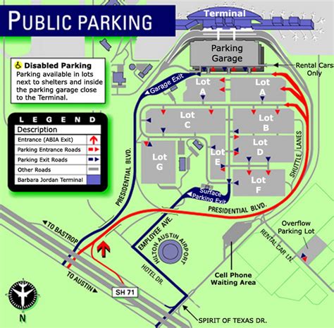 Austin Airport Parking Map