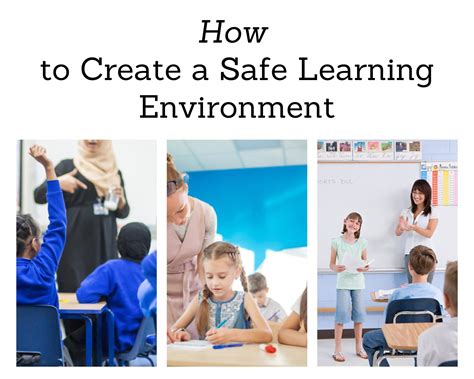 How To Create A Safe Learning Environment Skills To Learn Learning